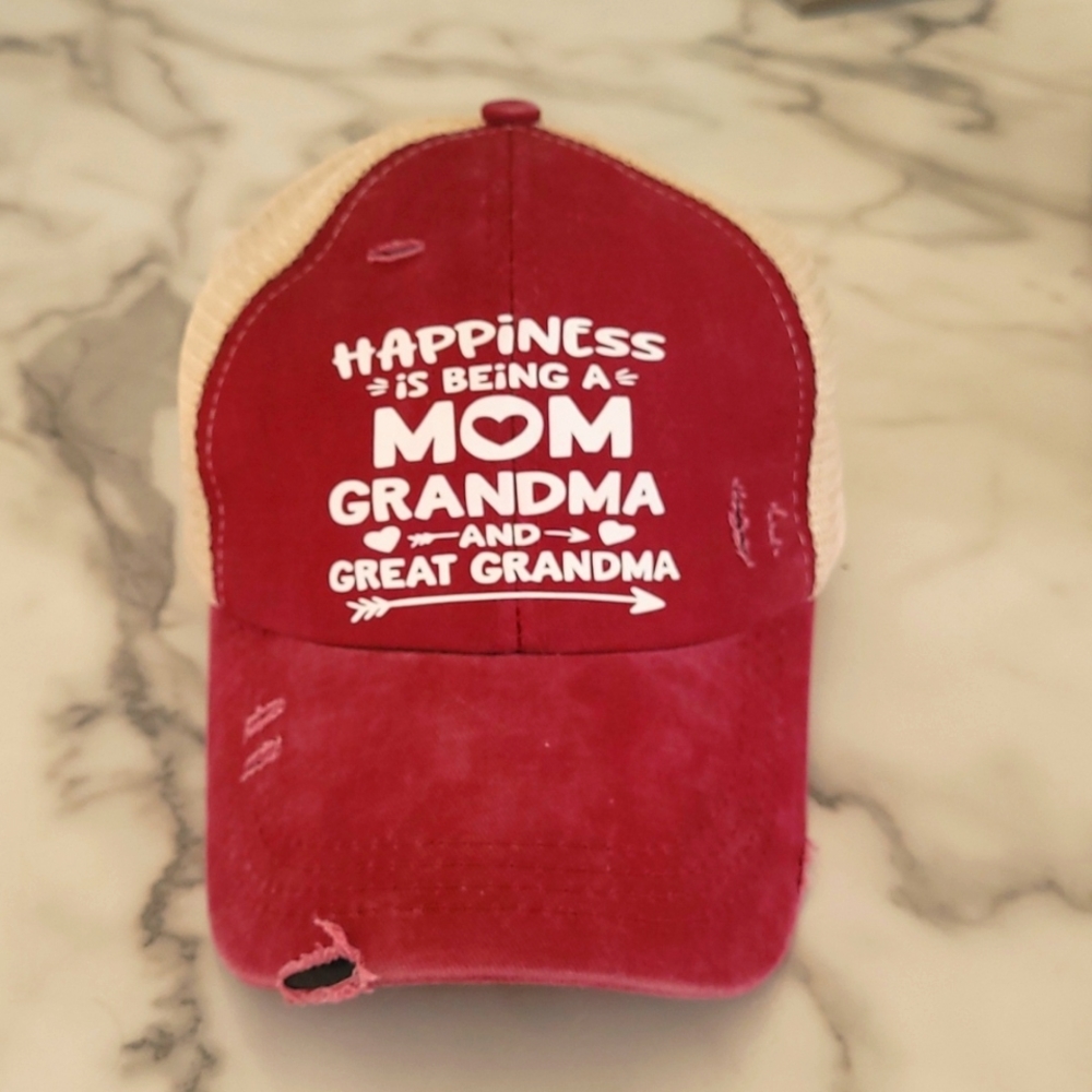Adult woman pony tail hat